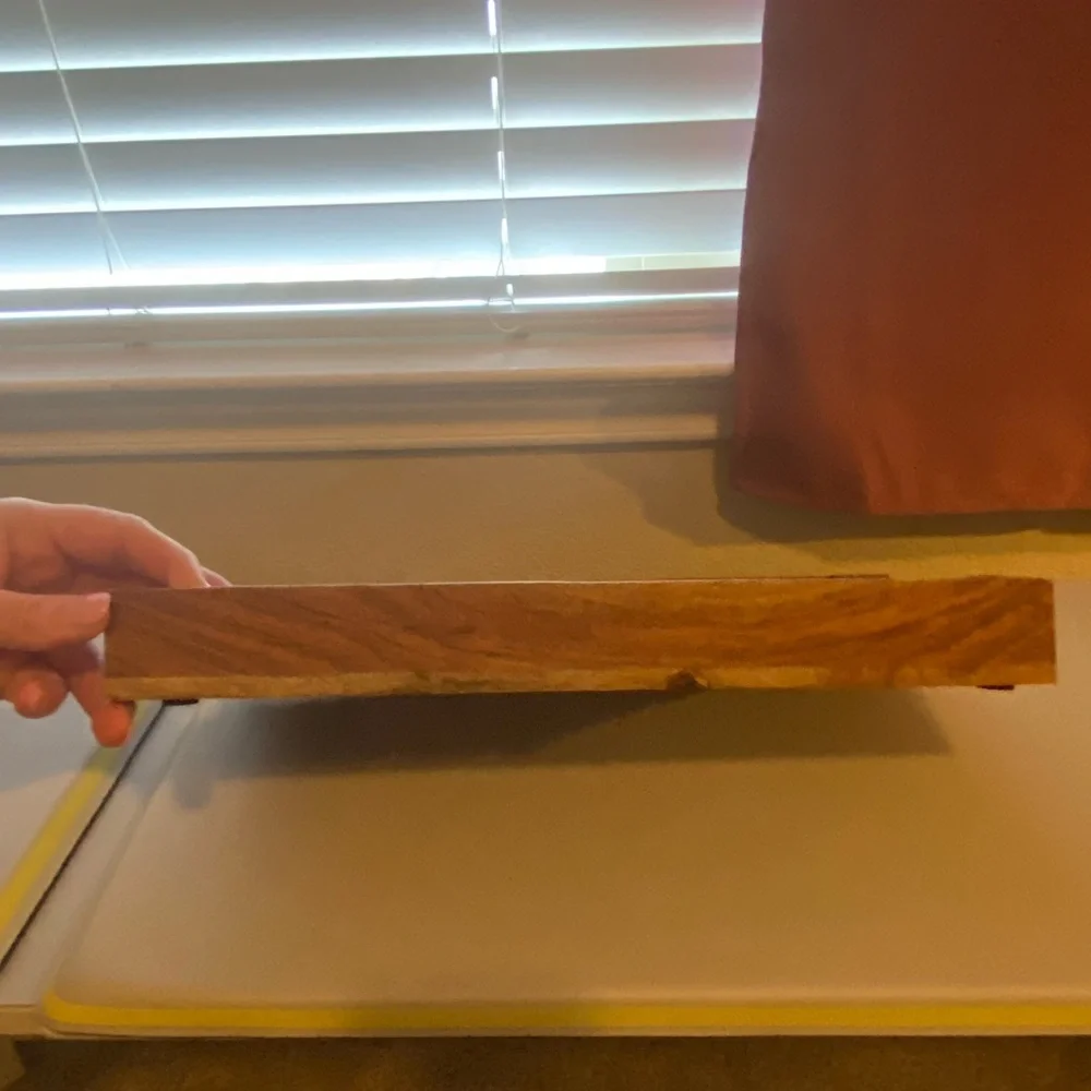 Elegant Wooden Bath Tray with Metal Handles - EUC